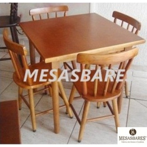 Mesa Fixa de Madeira Torneada ou Lisa - Cod: 100